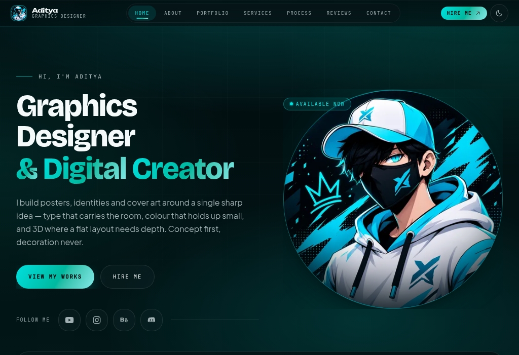 Aditya — Portfolio — live preview